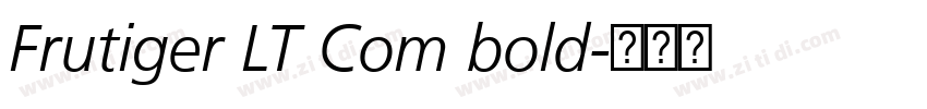 Frutiger LT Com bold字体转换